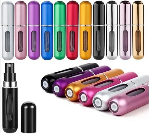 Kit 5 Portas Perfume Recarregavel Portatil Spray 5ml