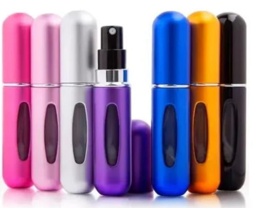Kit 5 Portas Perfume Recarregavel Portatil Spray 5ml